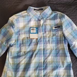 Columbia Omni-Shade 30 Super Bahama shirt, sz M